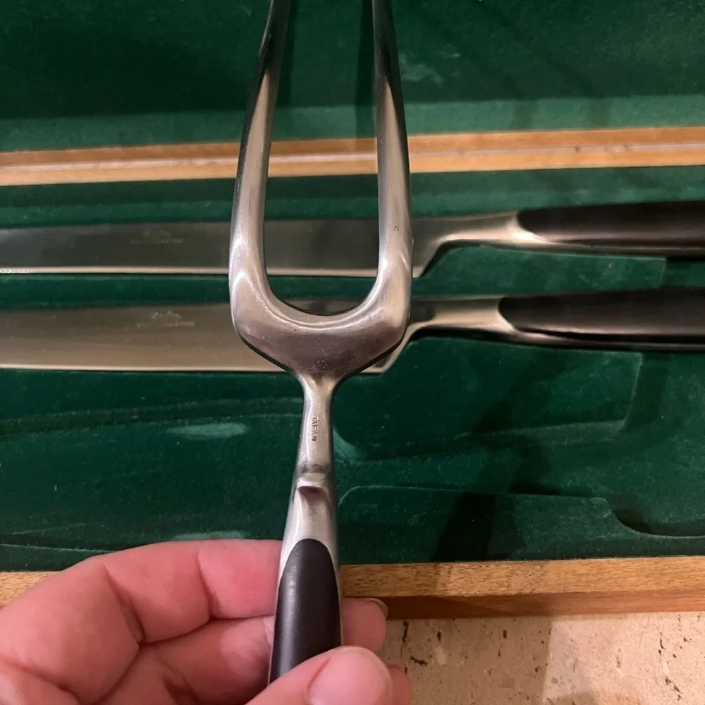 Griffon 3 Piece Vintage Made in Japan Stainless Steel Carving Set Never Used
